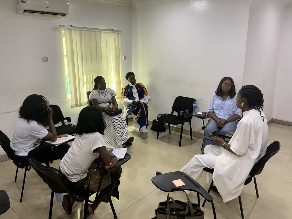 people using the small training room